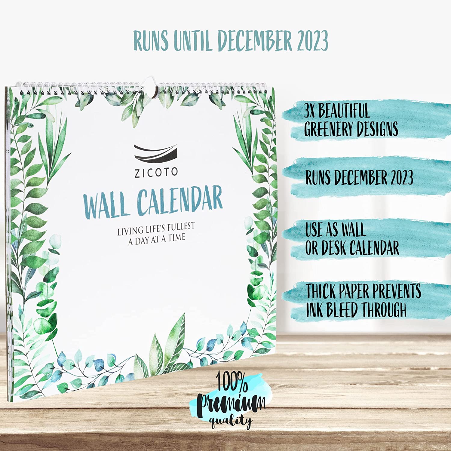 Aesthetic Greenery 2023 Wall Calendar - The Perfect Calendar for Easy Planning - Beautiful Calendar Decor to Enhance Your Kitchen or Office - Image 5
